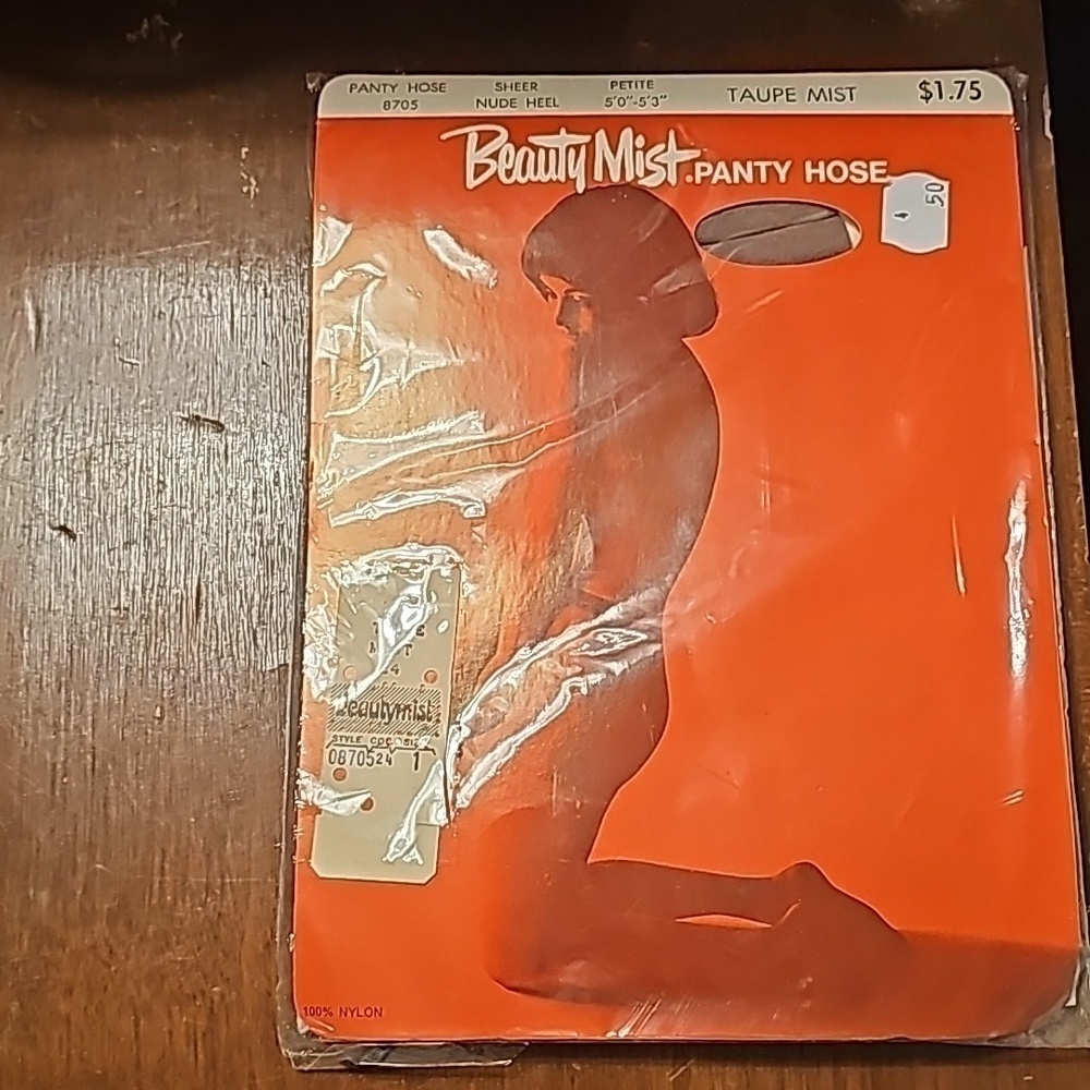Vintage 60s 70s Panty Hose NWT Petite Taupe Mist